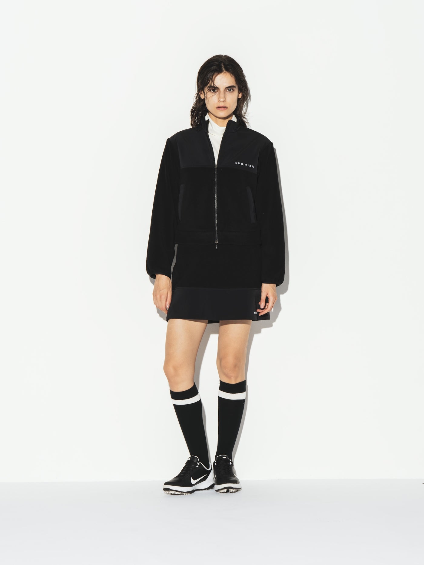 FLEECE×2WAY TAFFETA SKIRT