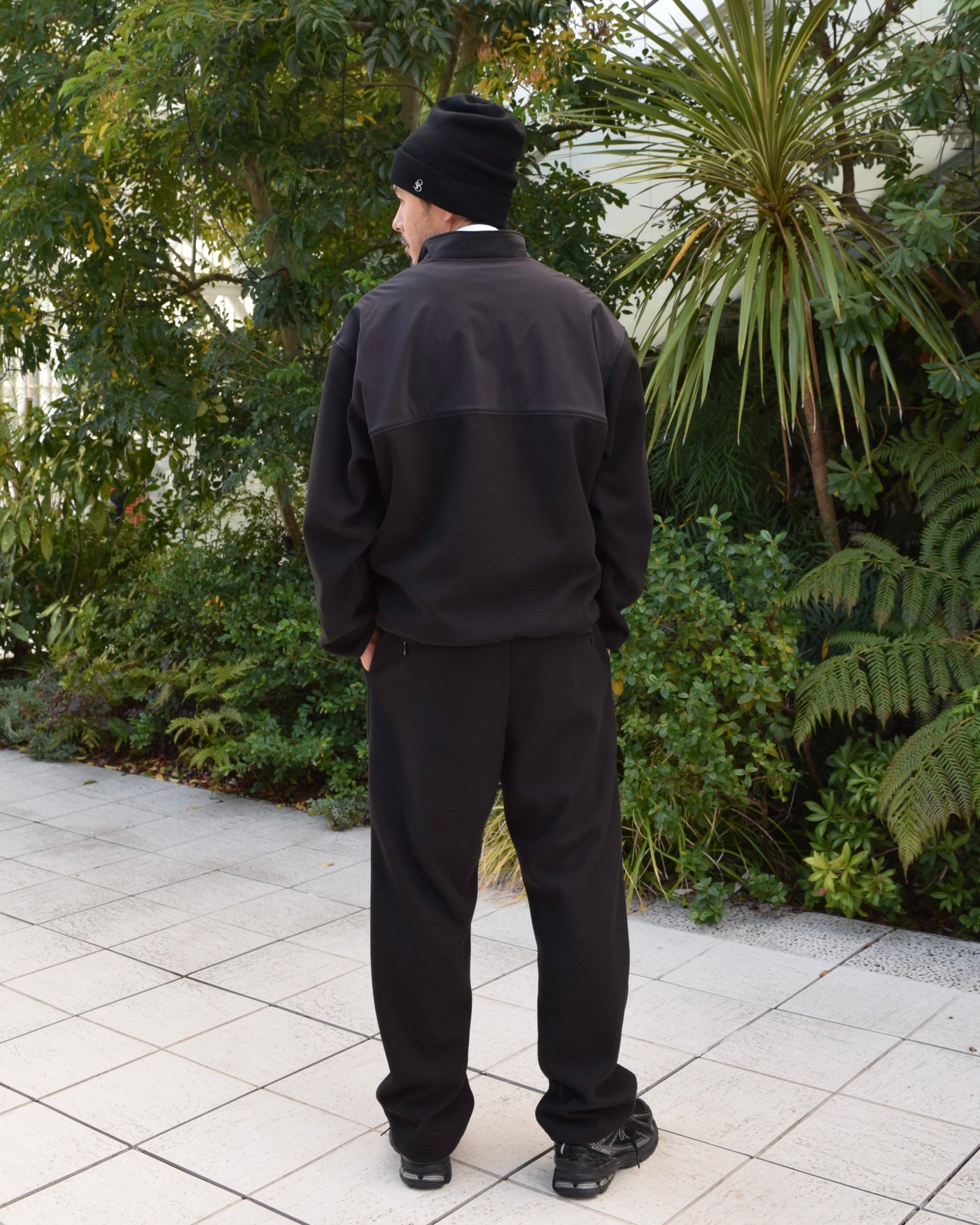 FLEECE×2WAY TAFFETA ZIP UP  BLOUSON