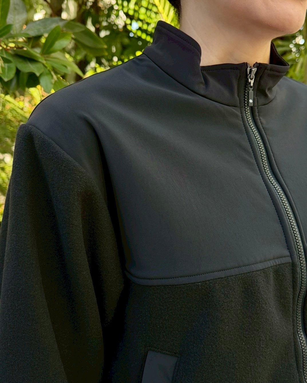 FLEECE×2WAY TAFFETA Ms ZIP UP  BLOUSON