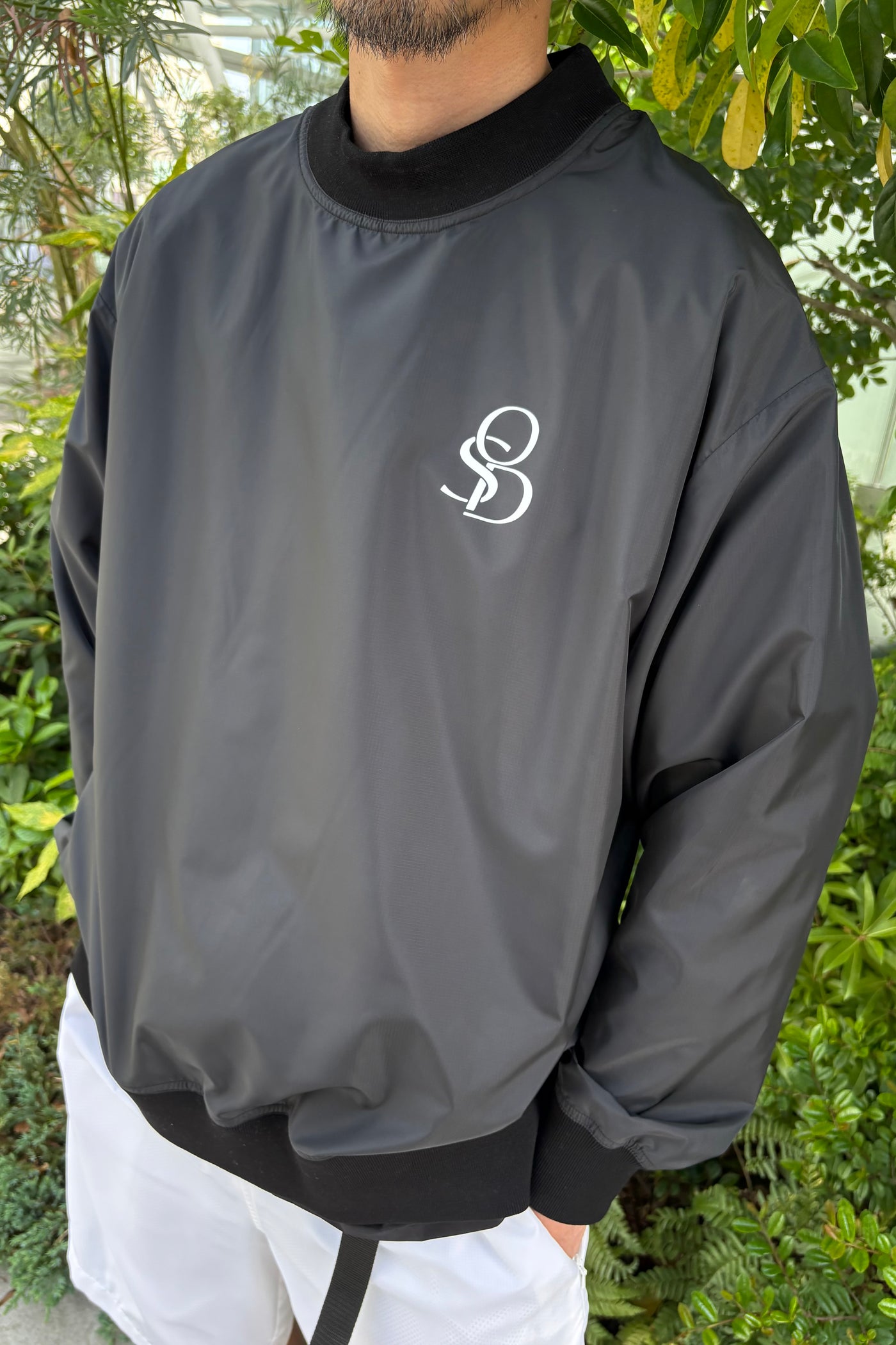 RIPSTOP MOCK NECK PULLOVER