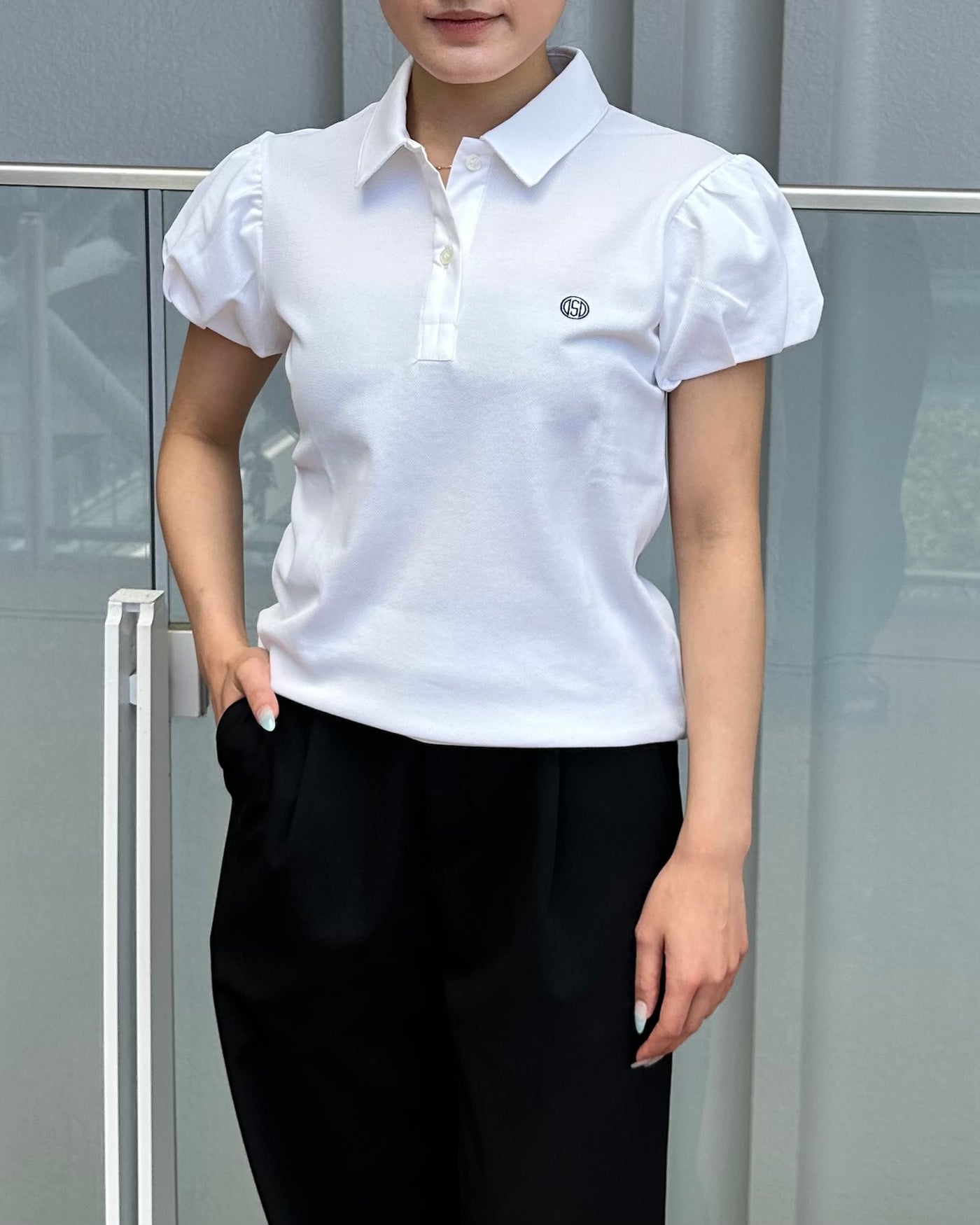 BALLOON SLEEVE POLO