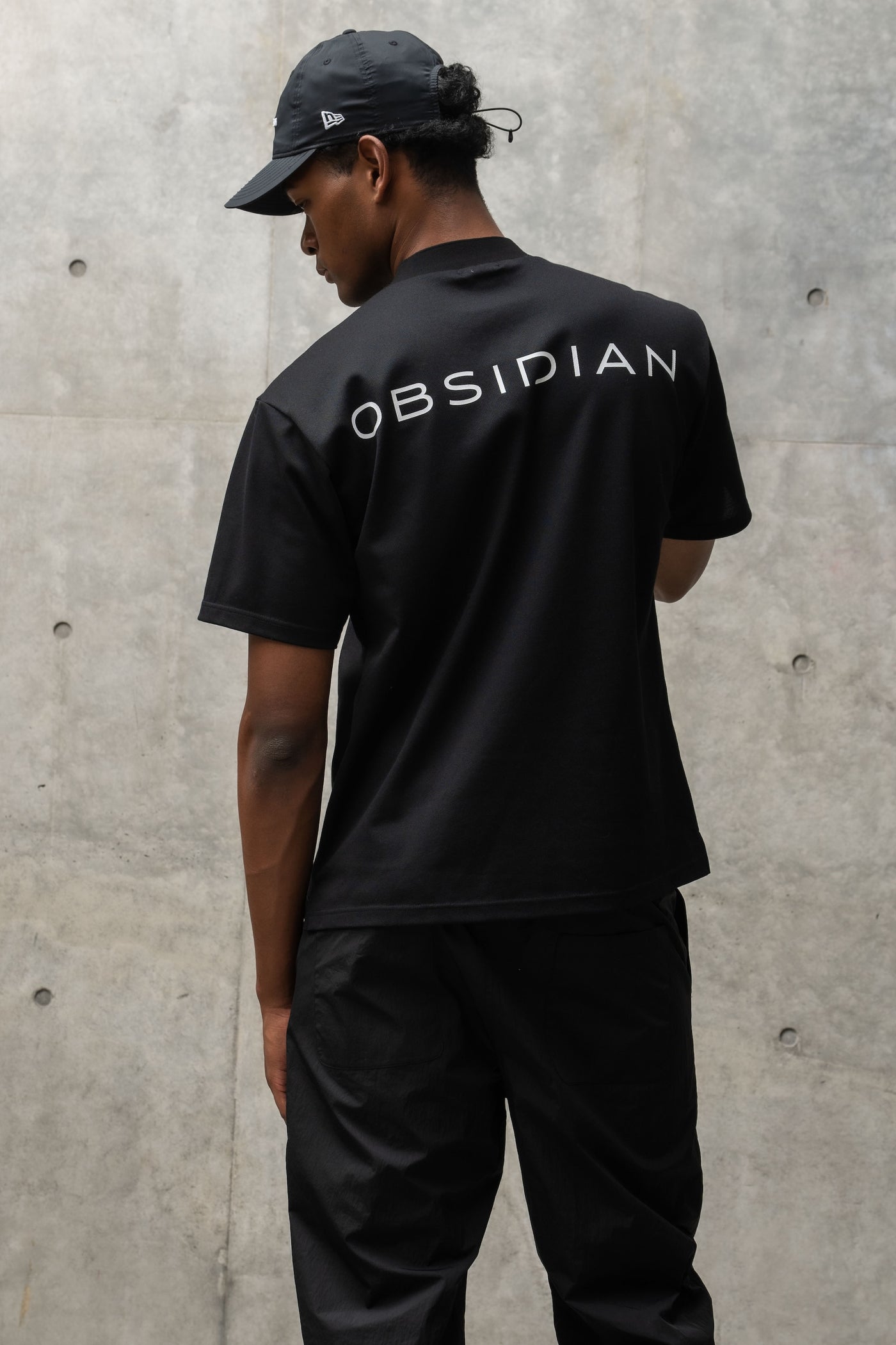 PIQUE MOCK NECK T-SHIRT