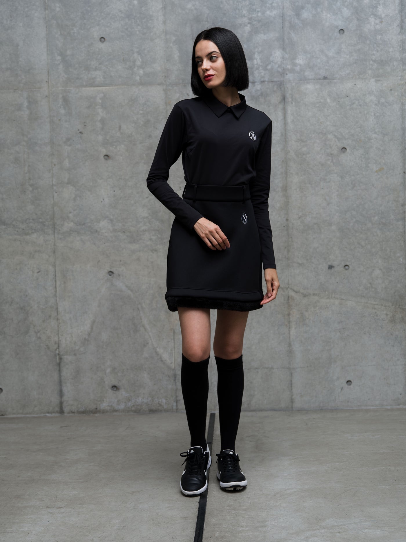 COLLARED LONG SLEEVE TEE
