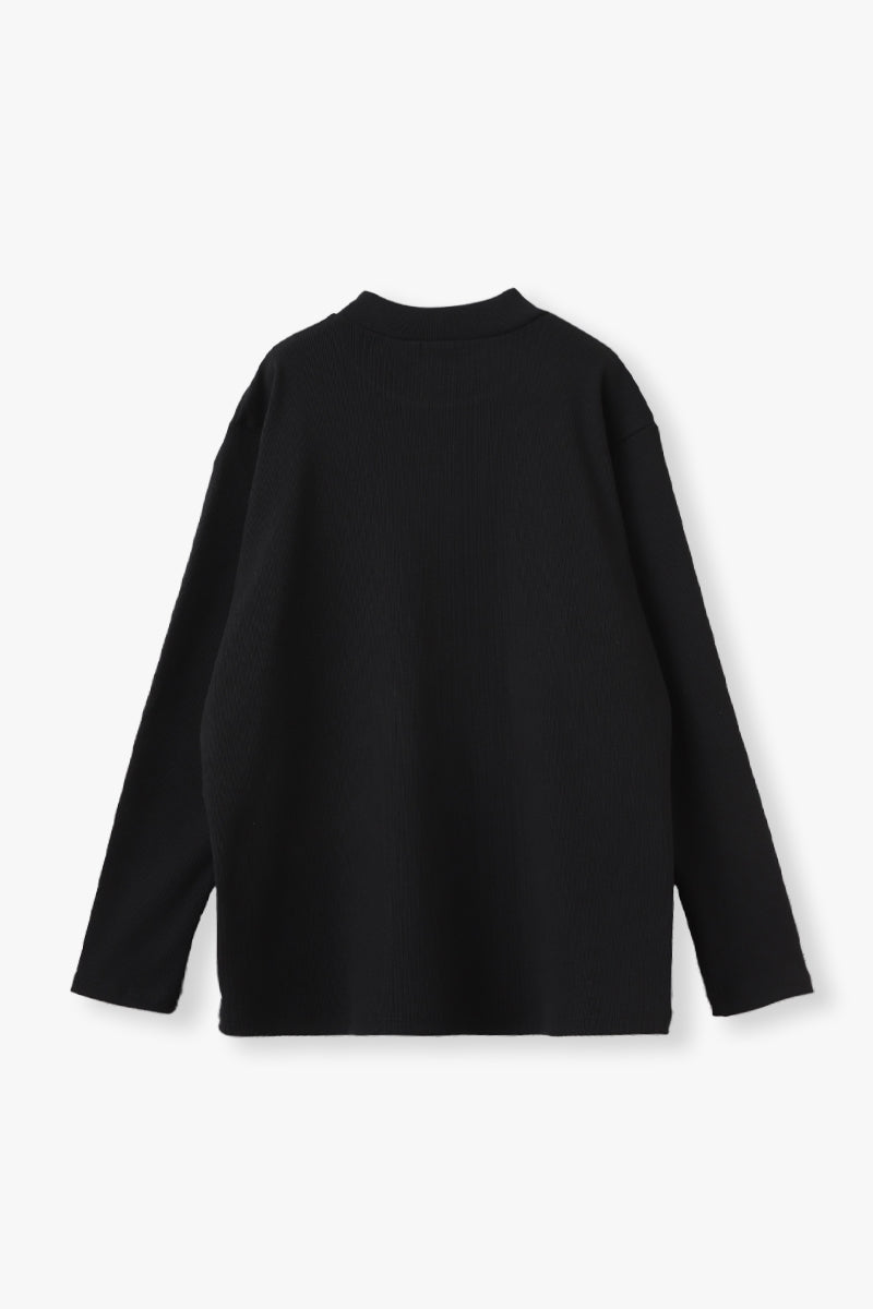 RIB MOCK NECK
