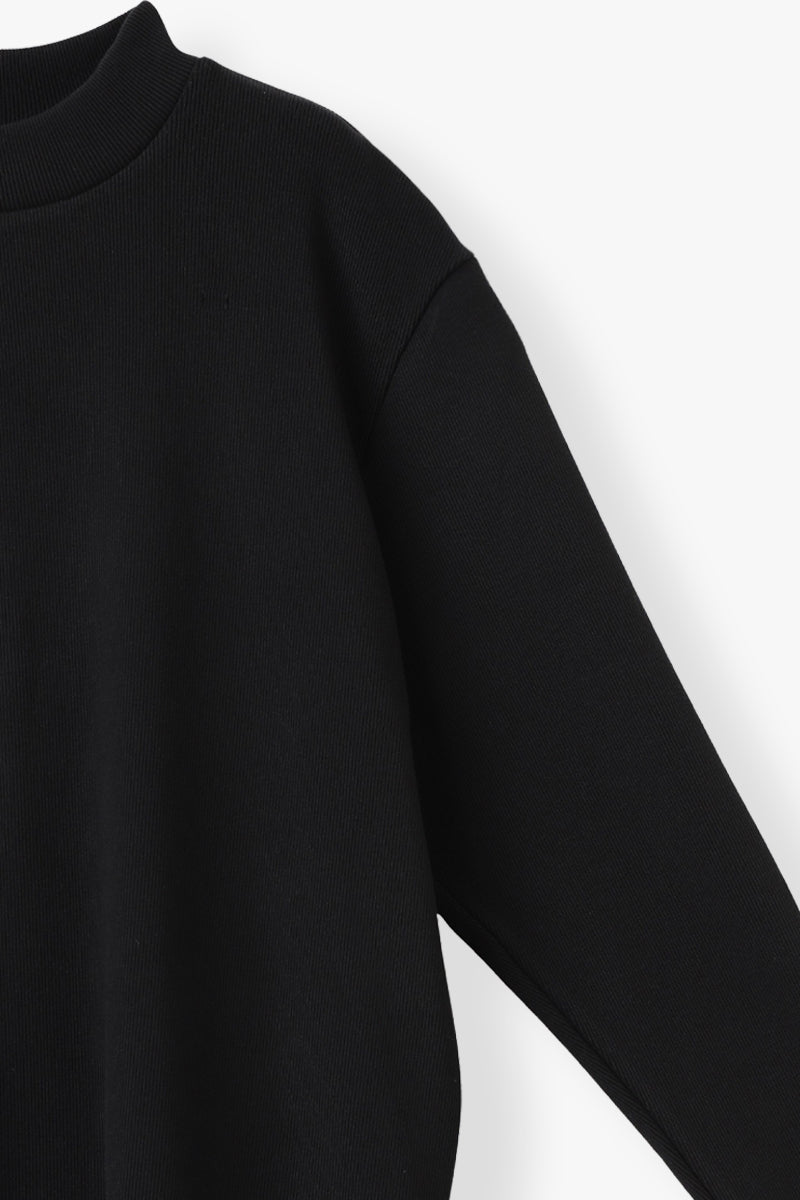 RIB MOCK NECK