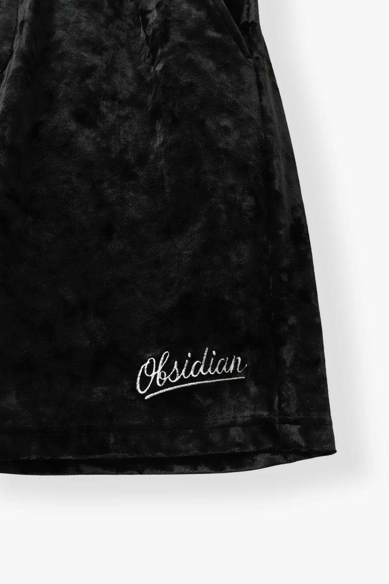 【セットアップ】CRUSHED VELOURS POLO SHIRT & SHORTS SET