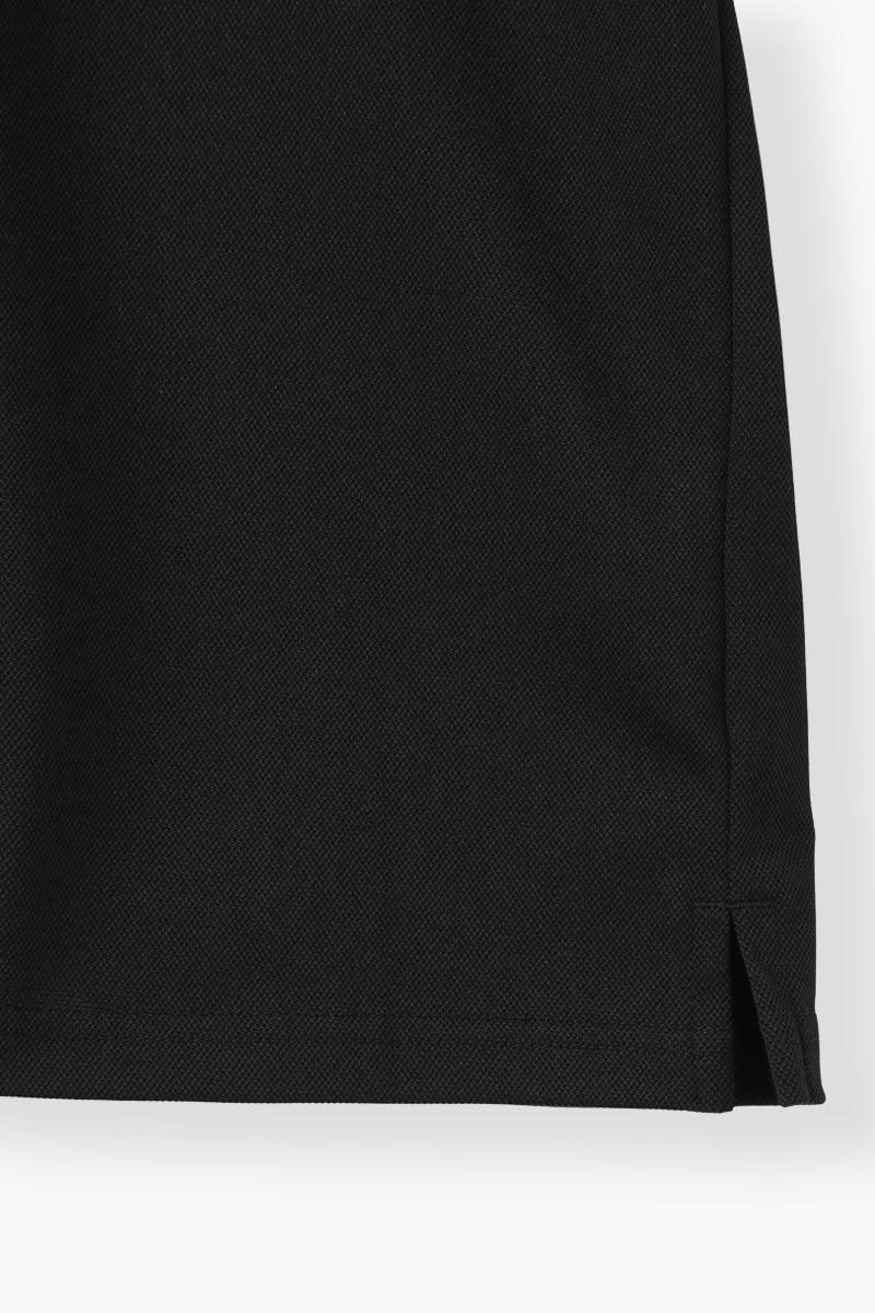 PIQUE MOCK NECK T-SHIRT