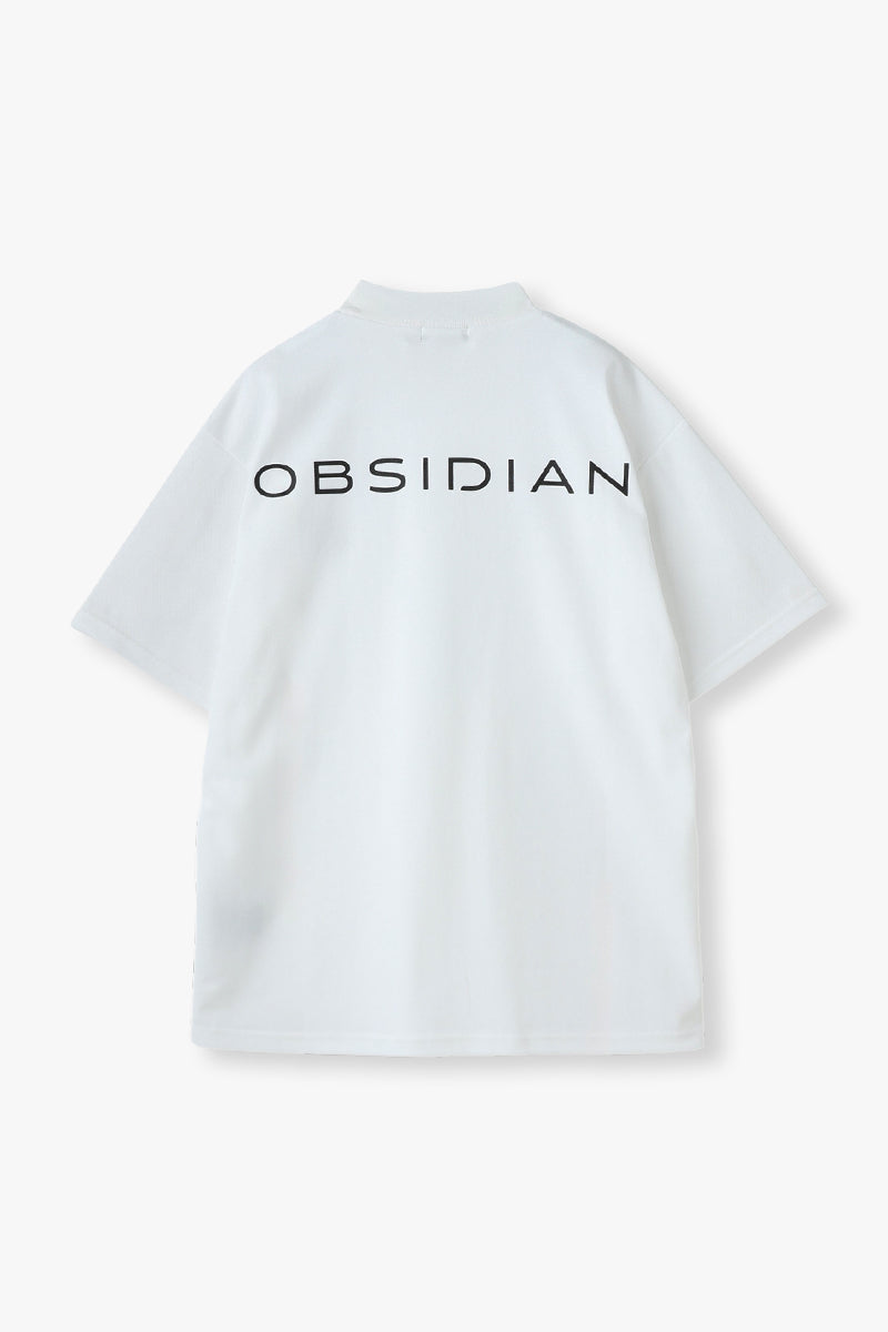 PIQUE MOCK NECK T-SHIRT