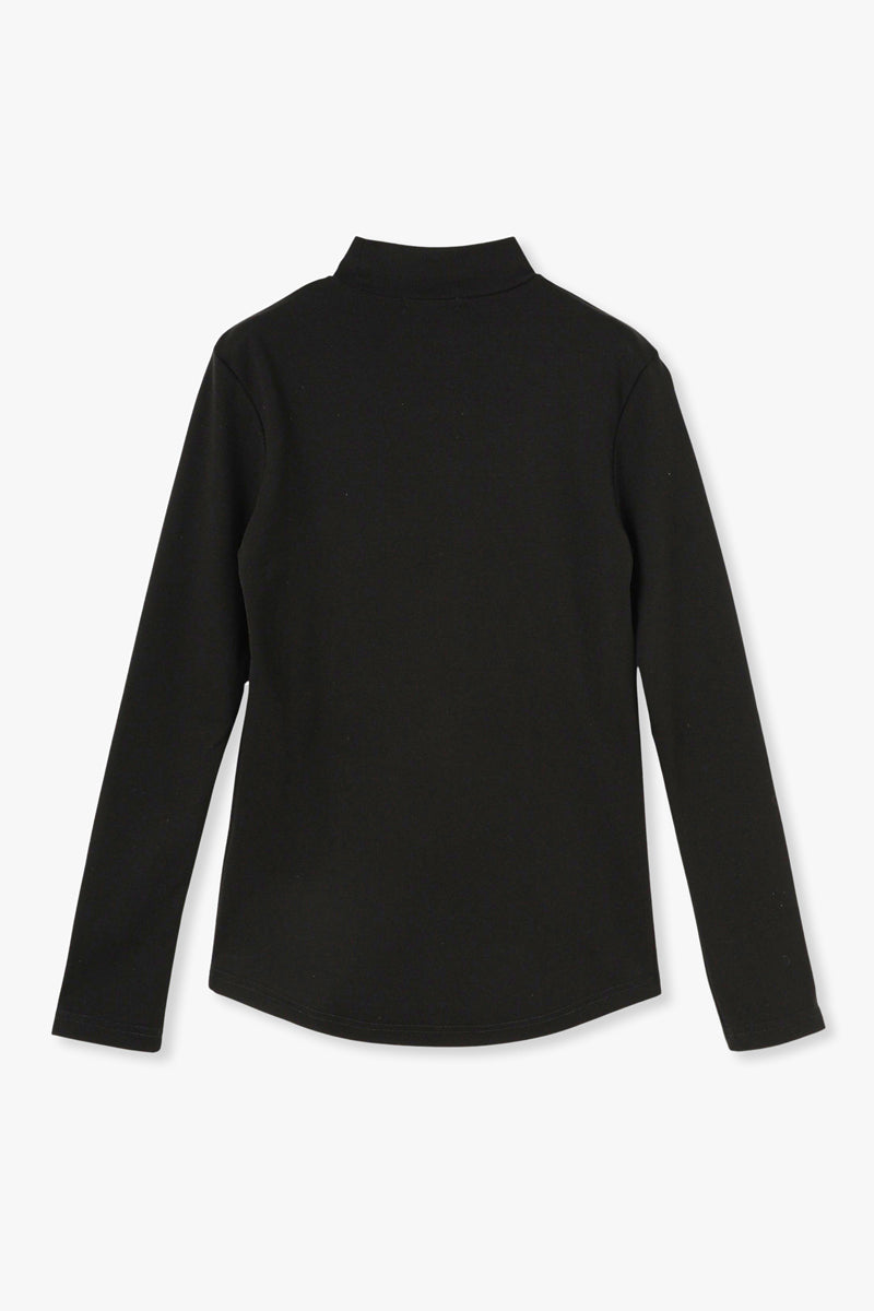 SUVIN PLATINUM HIGHNECK LONGSLEEVE EMBROIDERY