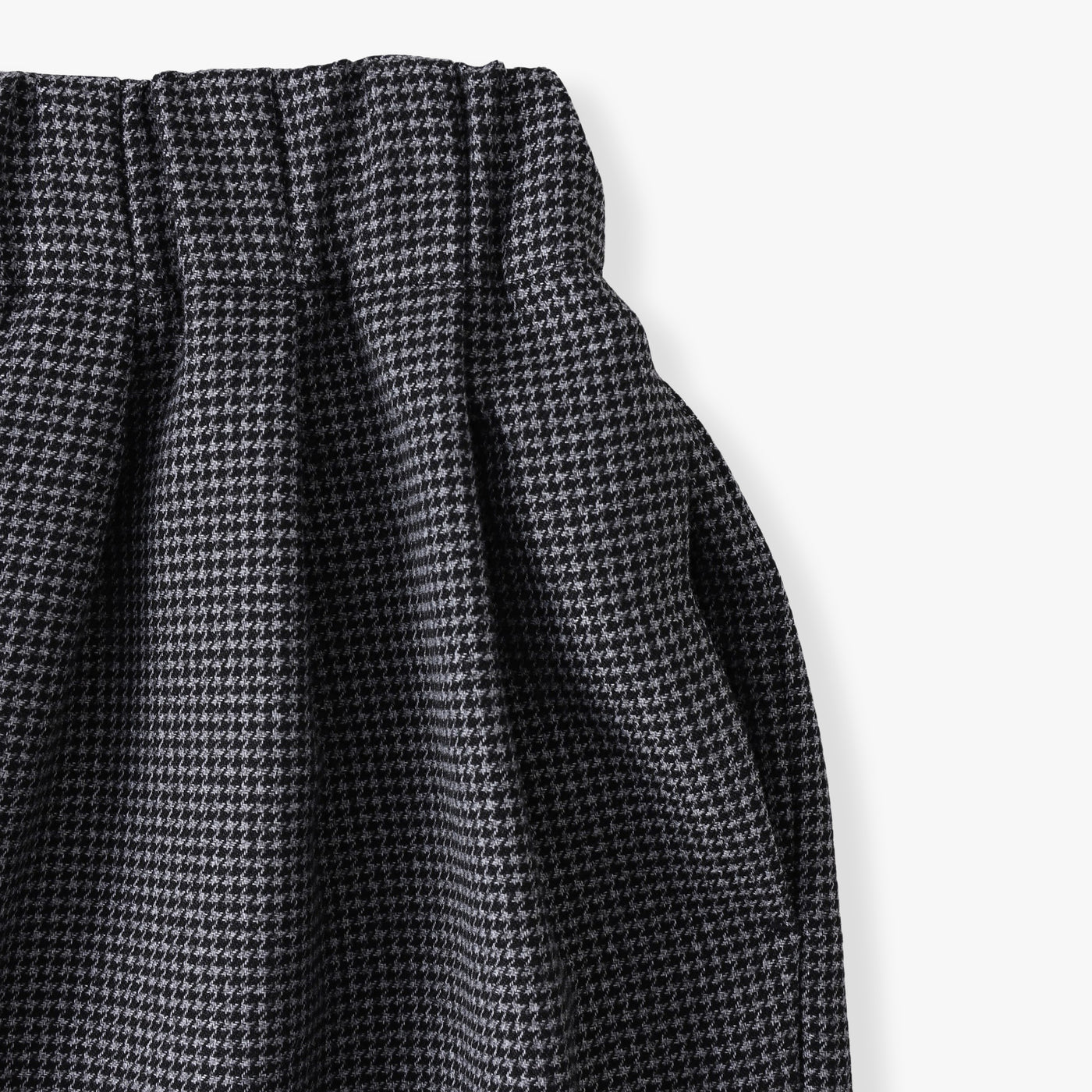TWEED HIGH WAIST GATHER PANTS