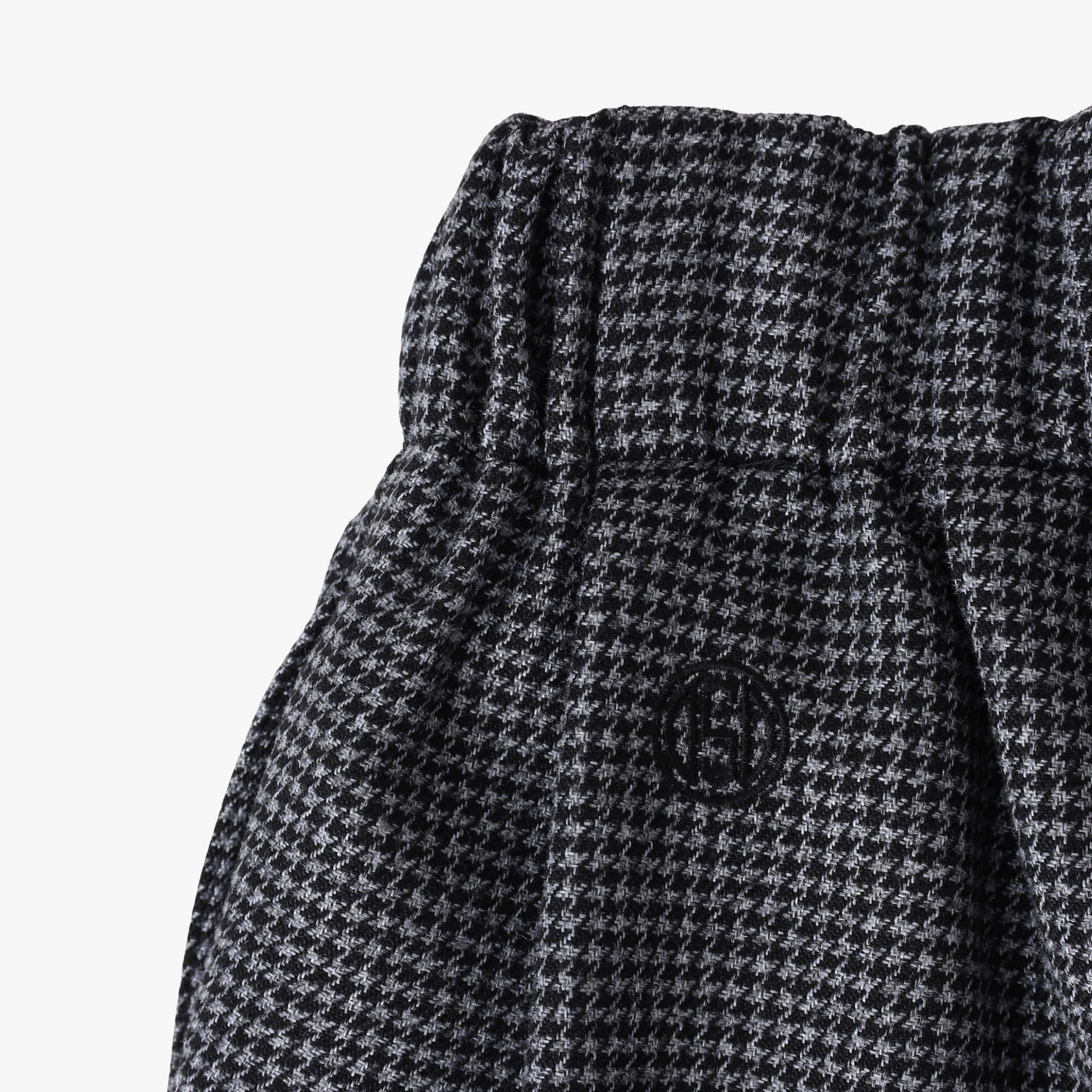 TWEED HIGH WAIST GATHER PANTS