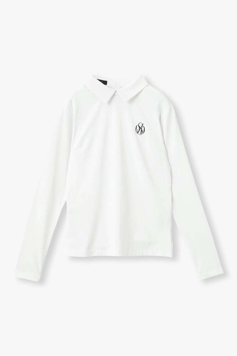 COLLARED LONG SLEEVE TEE