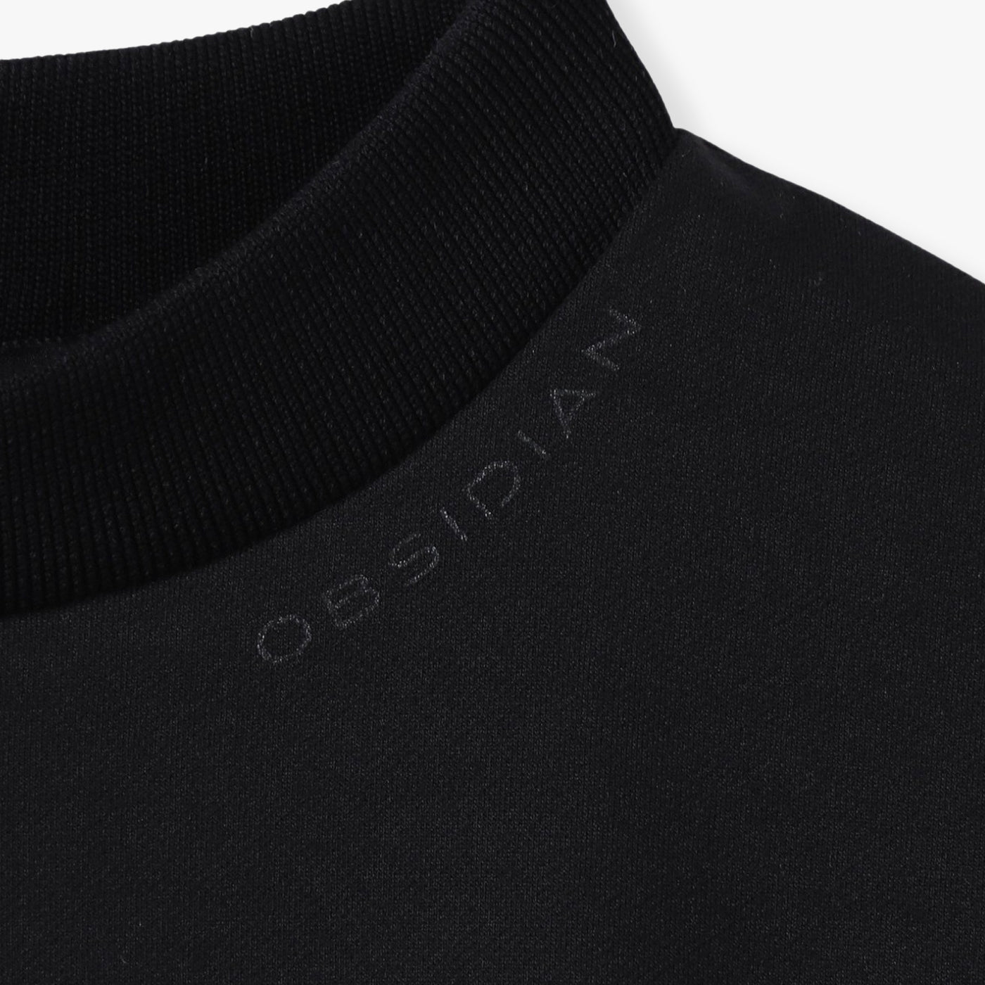 MESH SLEEVE MOCK NECK PULLOVER