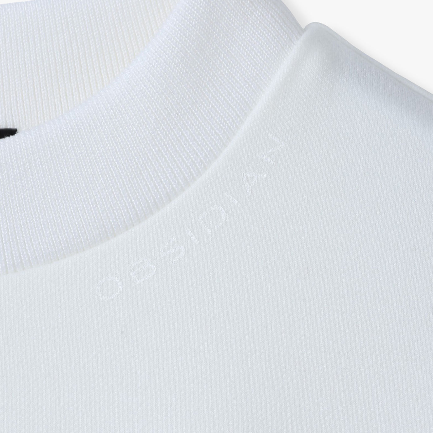 MESH SLEEVE MOCK NECK PULLOVER
